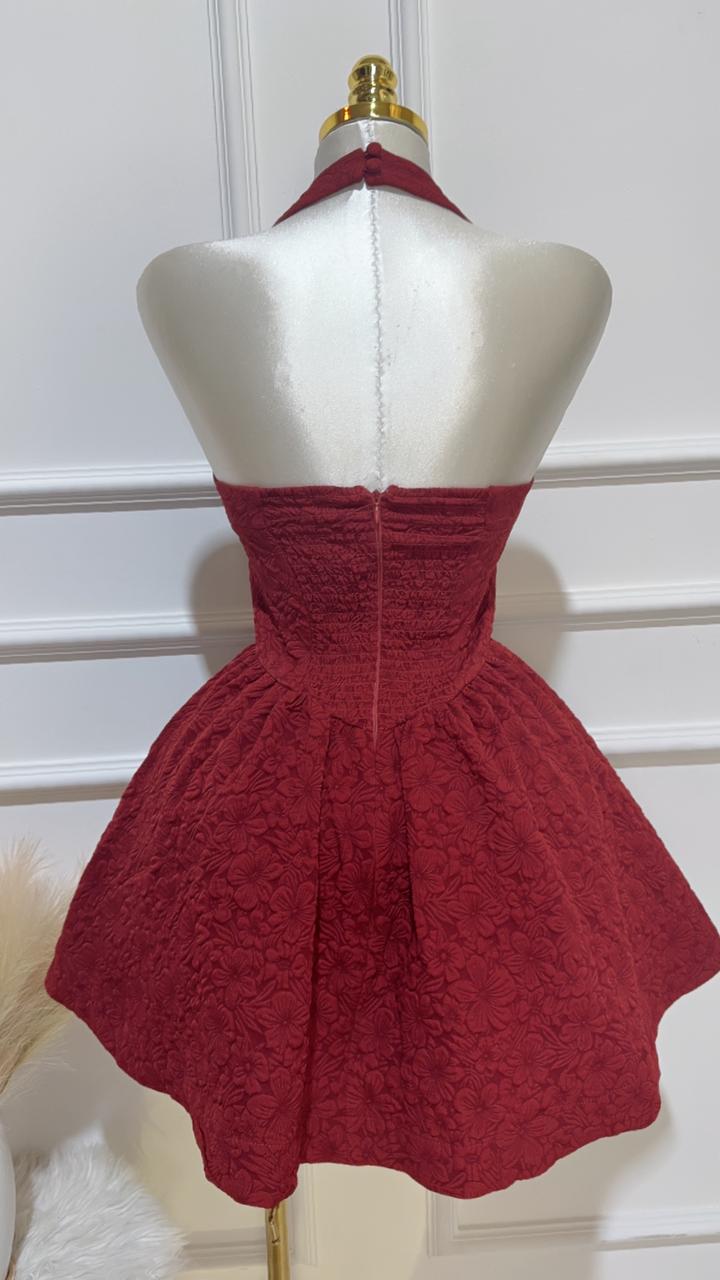 Vestido Corto Sin Mangas Halter