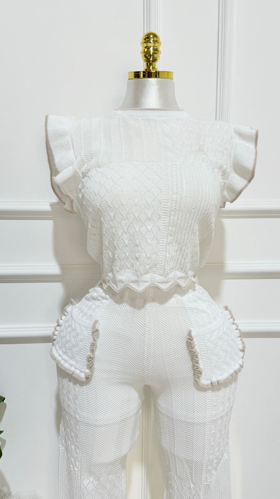 Blusa Blanca Tejida