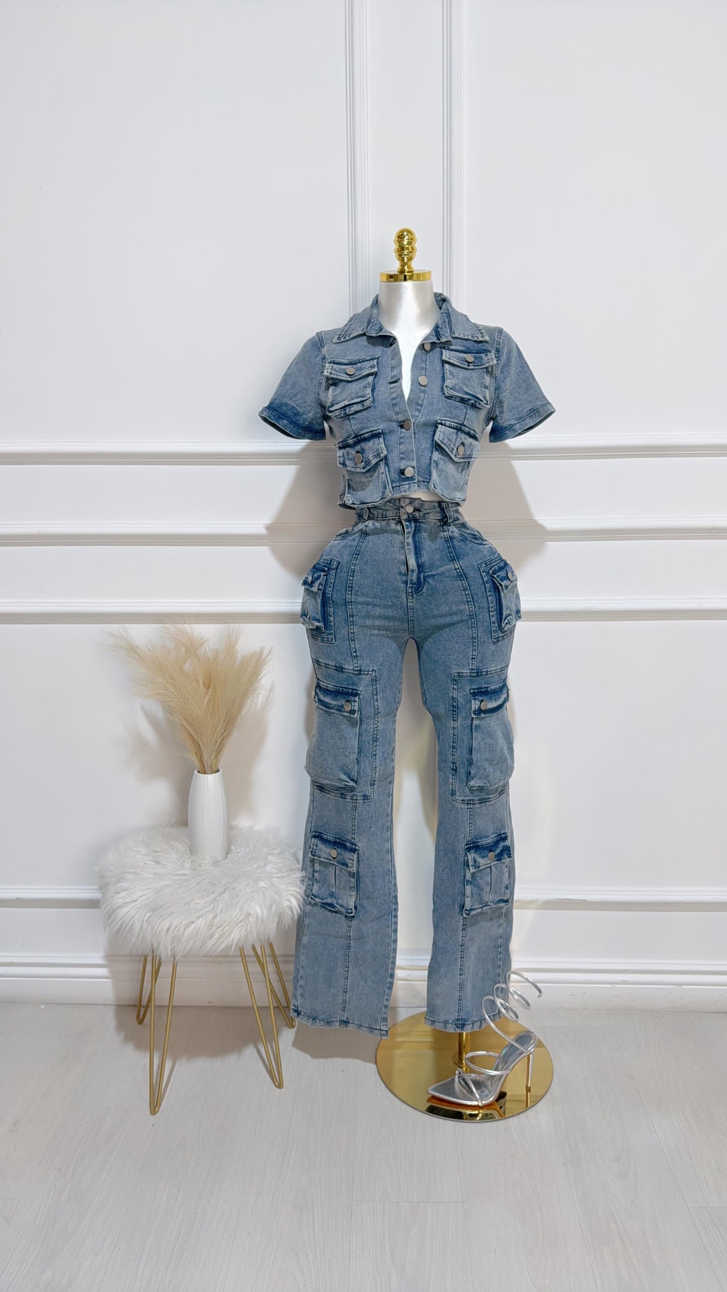 Blusa mezclilla Botones