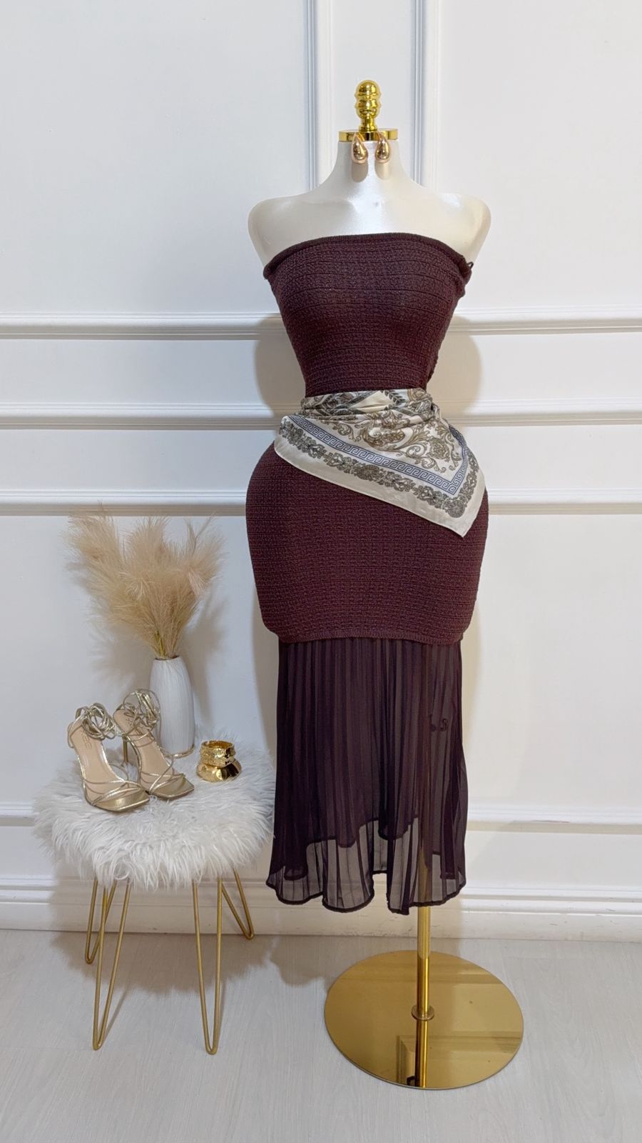 Vestido Largo Cafe