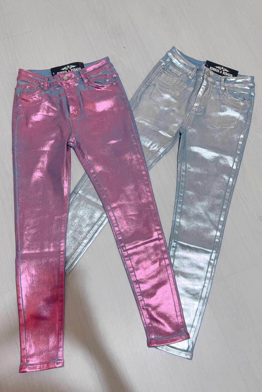 Pantalon Metalico Rosa