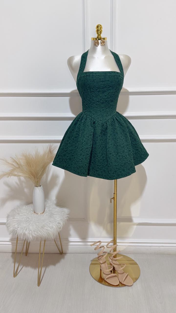 Vestido Corto Sin Mangas Halter