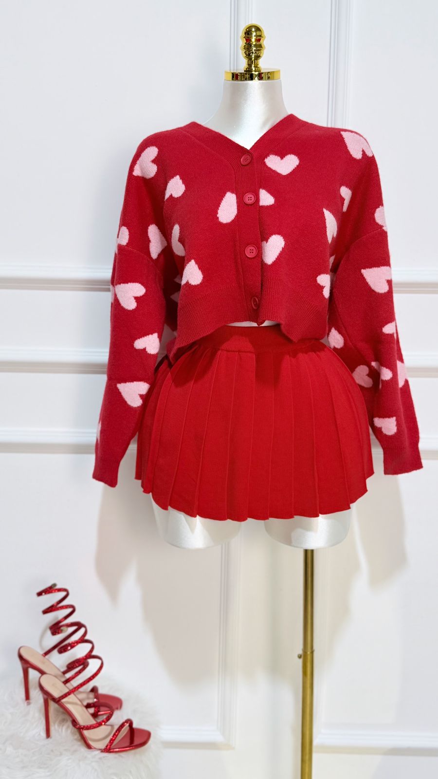 Falda Roja Plizada