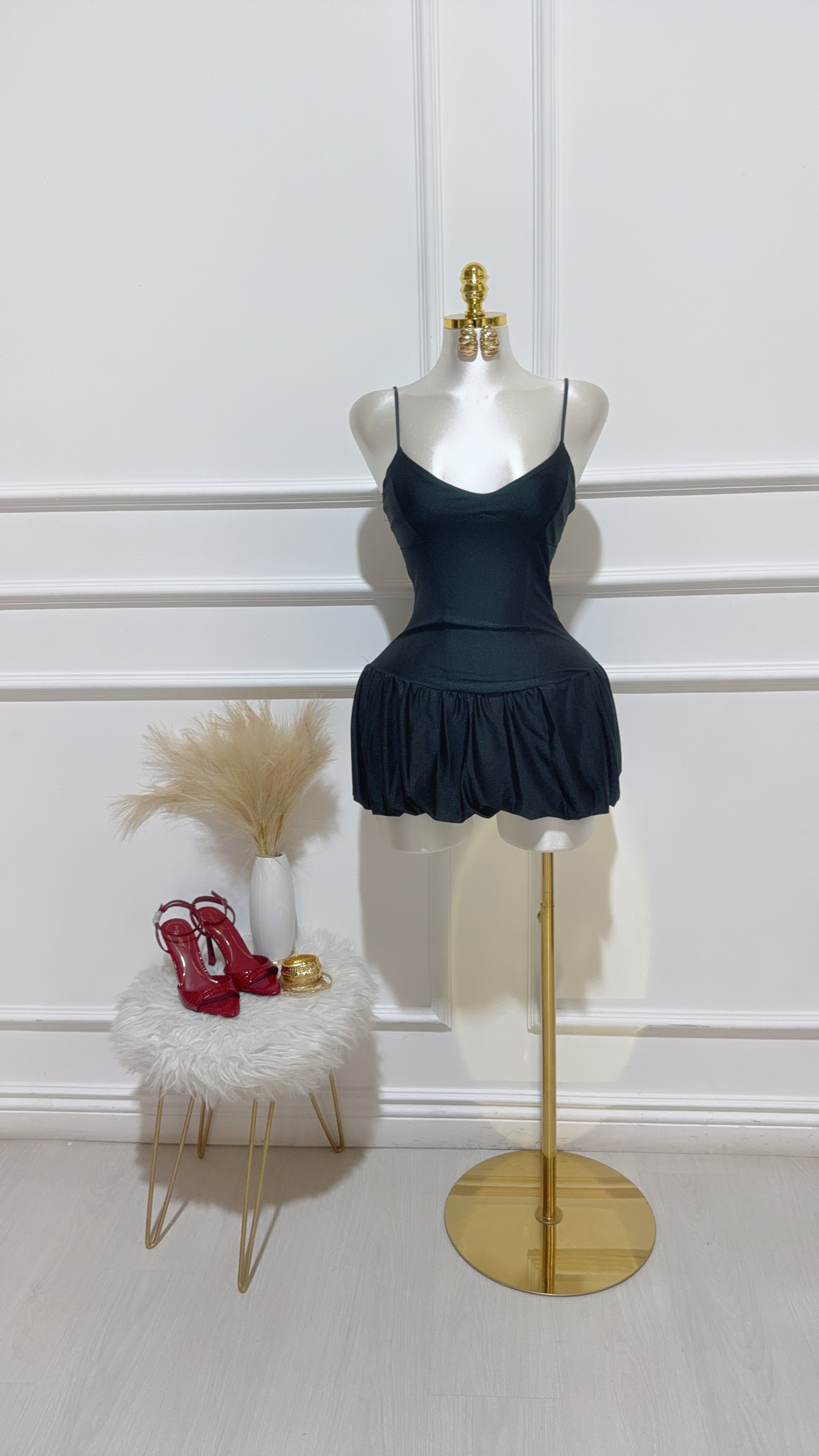 Vestido Negro Corto tirantes