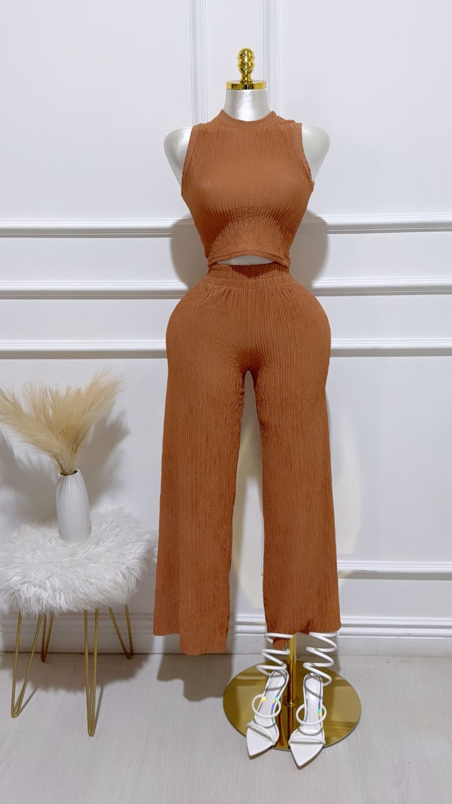 Set Plisado Camel