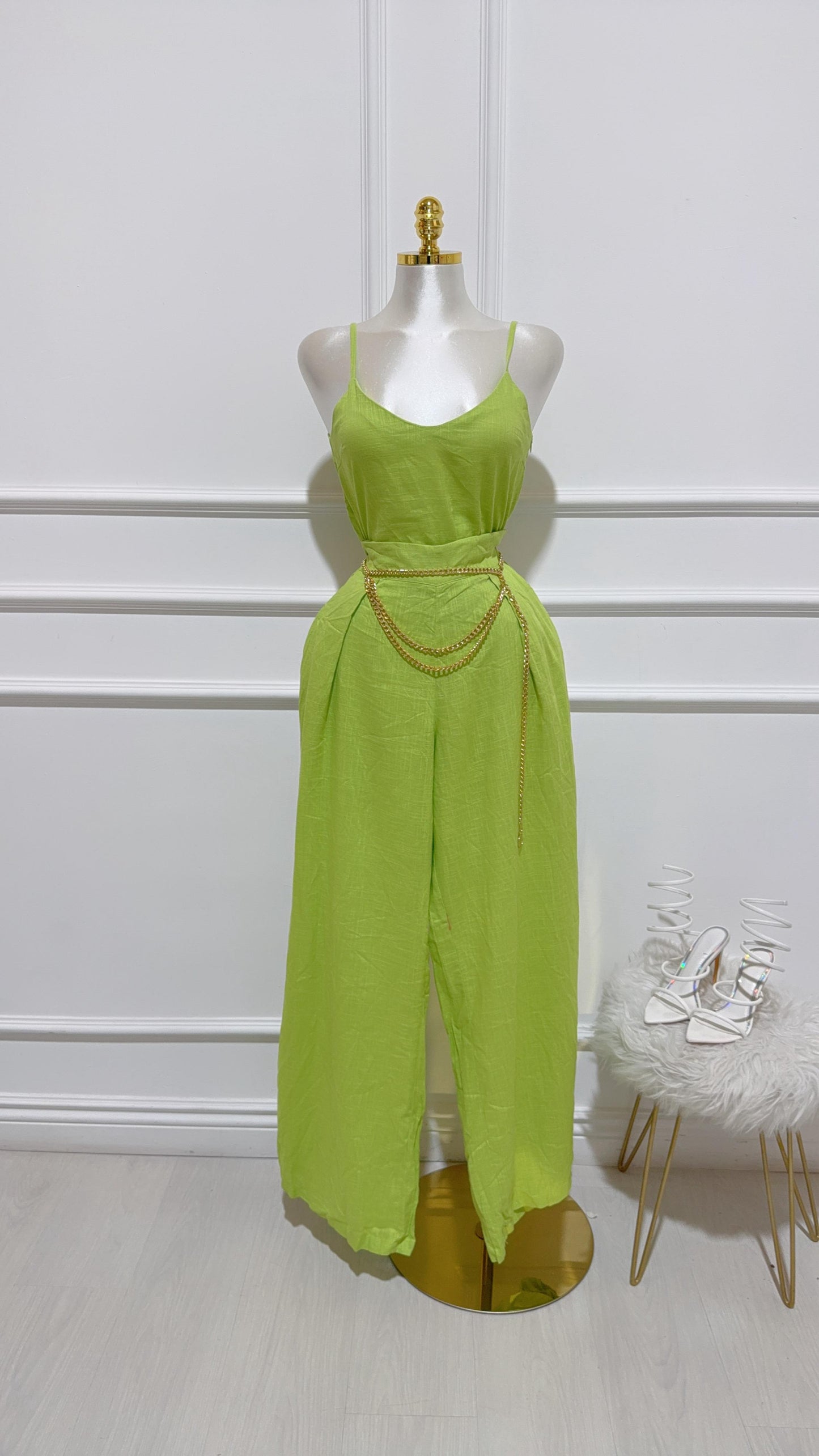 Conjunto Verde Lima Top Pantalon