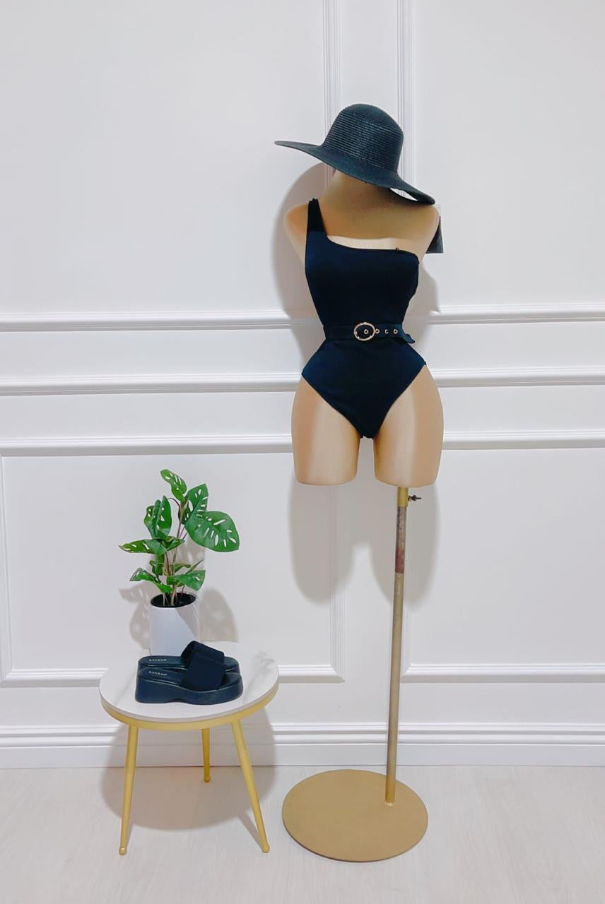 Traje De Baño Negro Una Pieza
