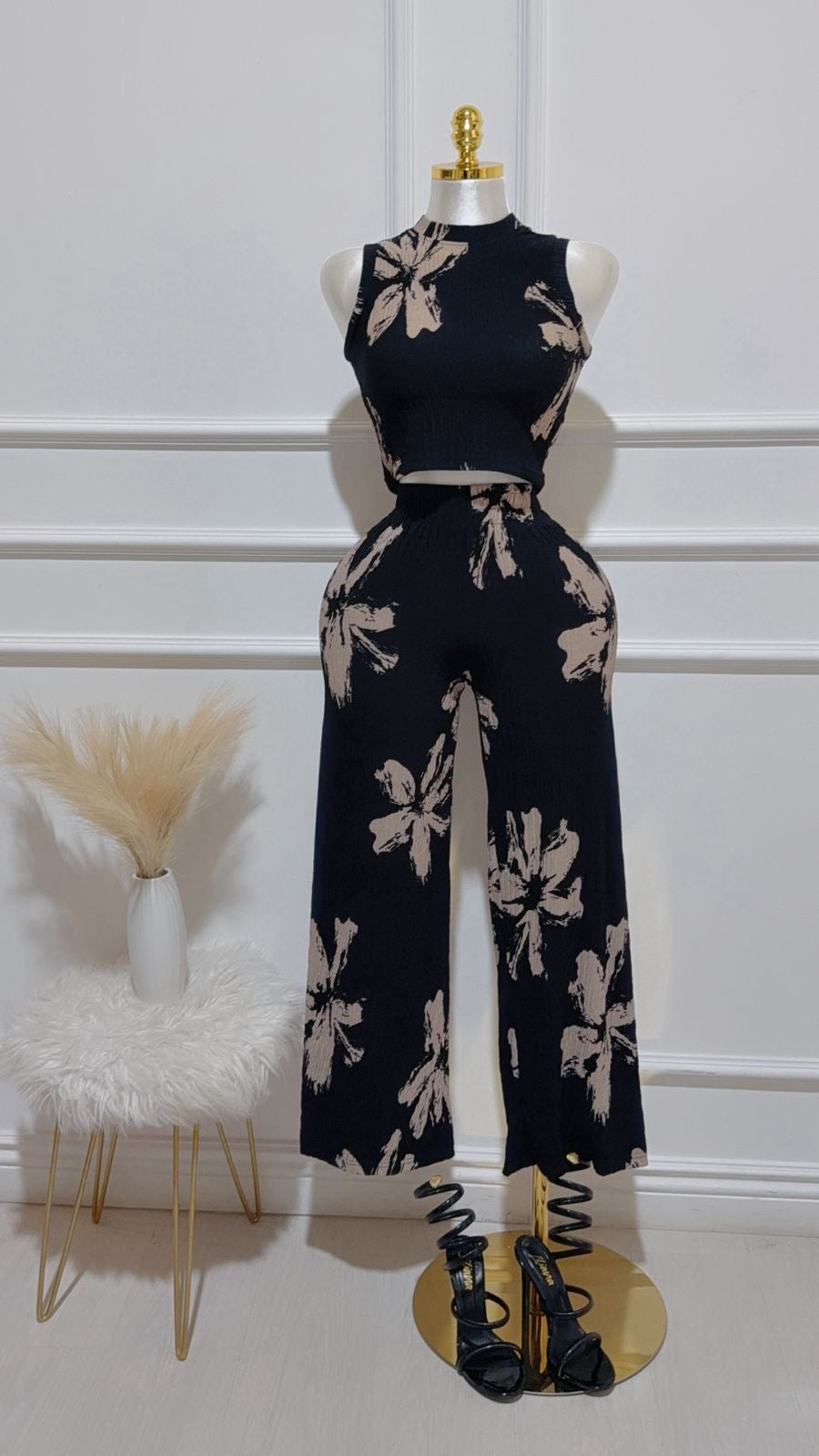 Set Plisado Negro Daysi