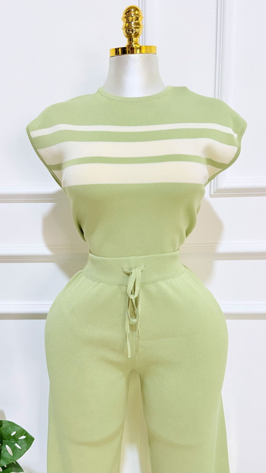 Set Suéter Top Pantalón Verde