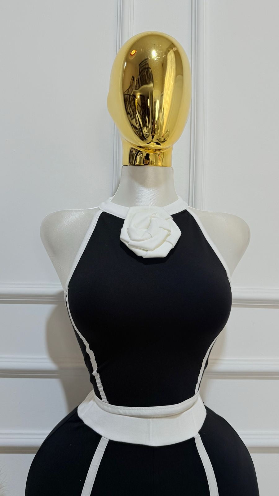 Set Top Pantalón Negro Blanco