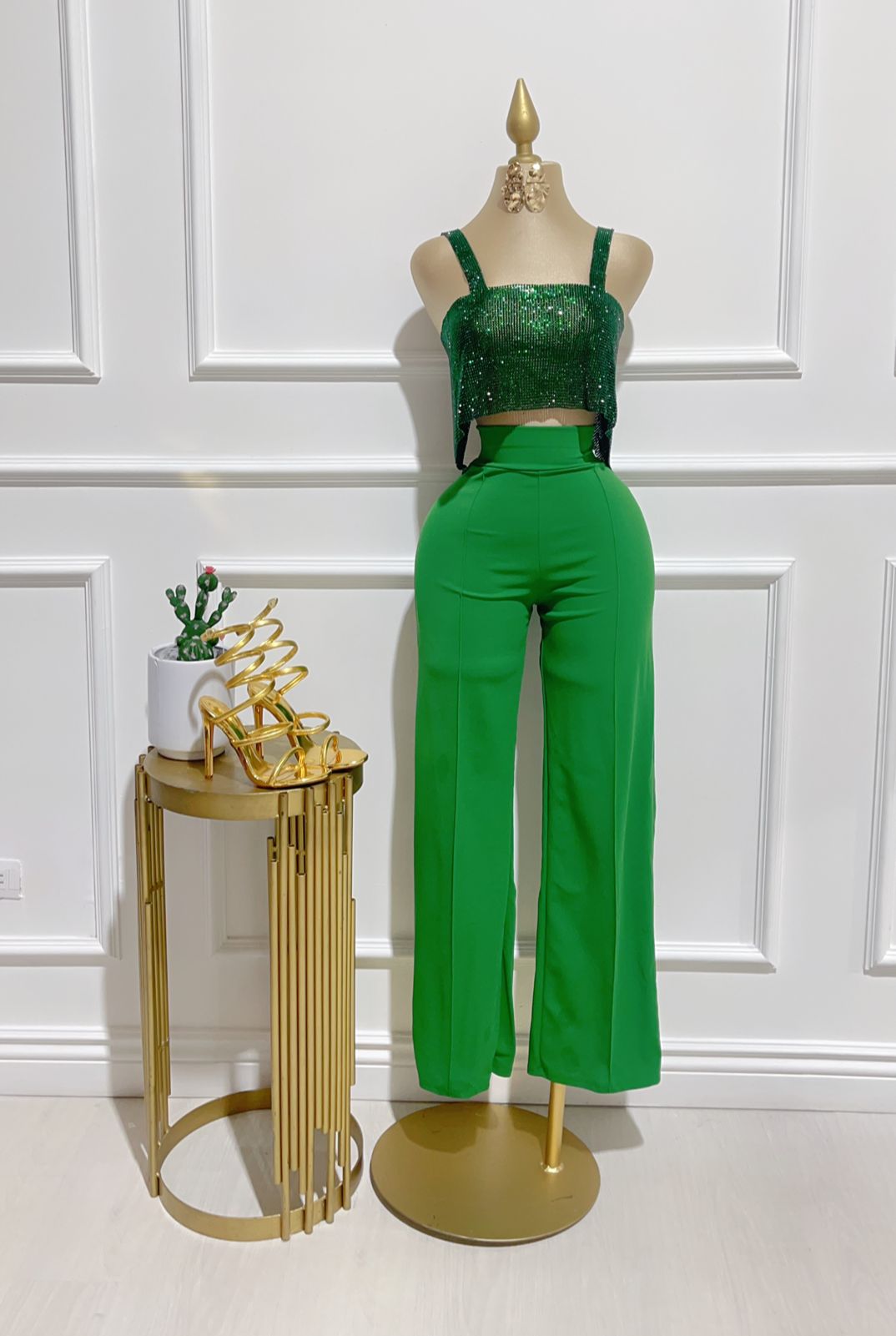 Pantalón Verde Ancho
