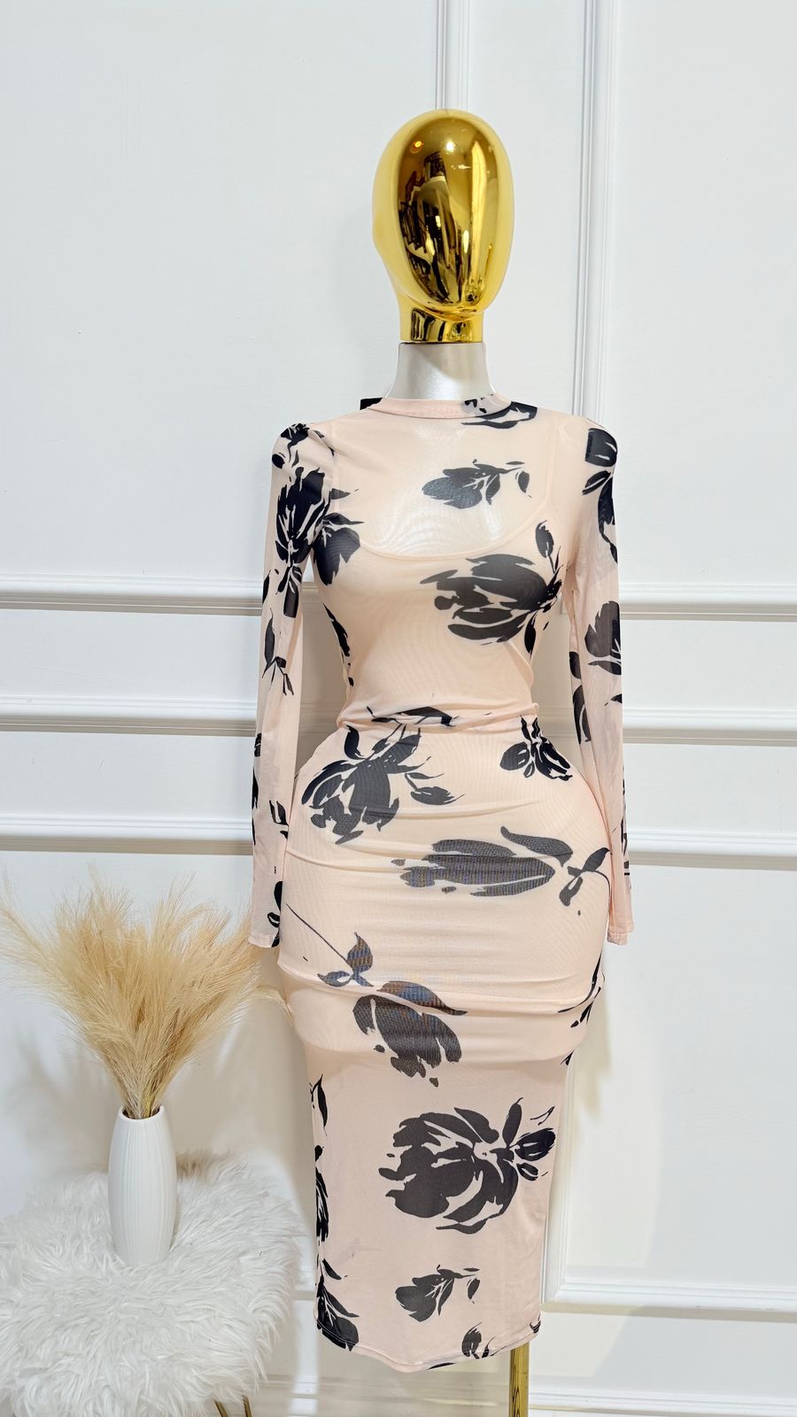 Vestido Nude Largo
