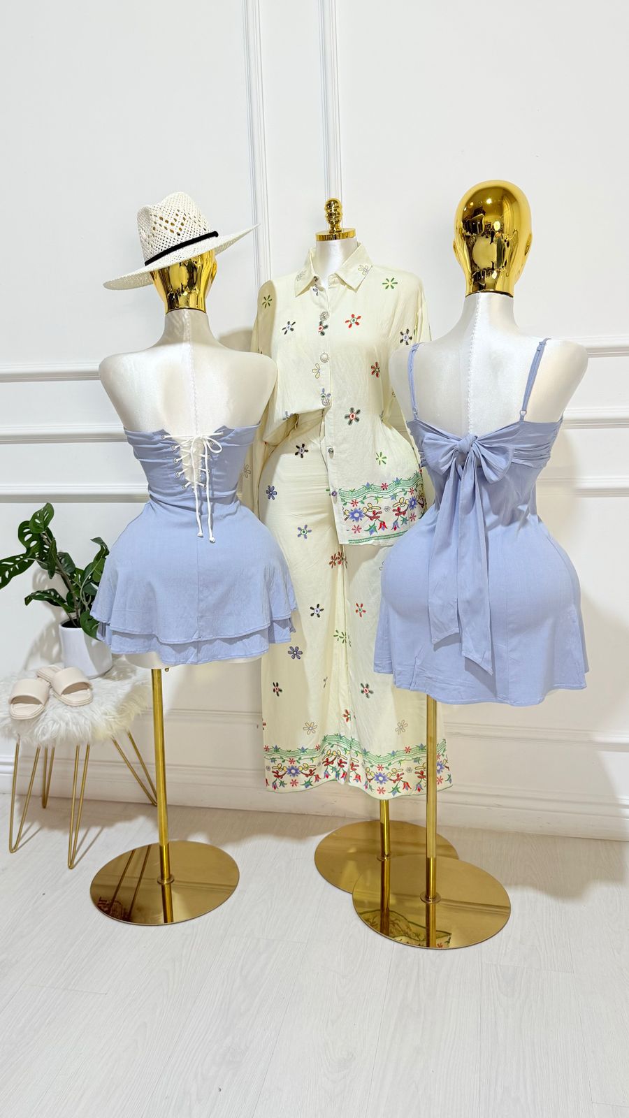 Vestido Corto Tubo Azul