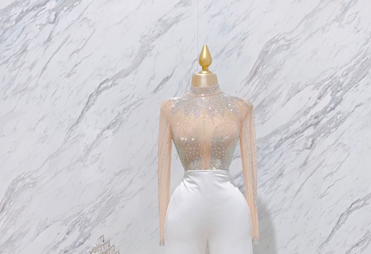 Pantiblusa Nude Con Piedras