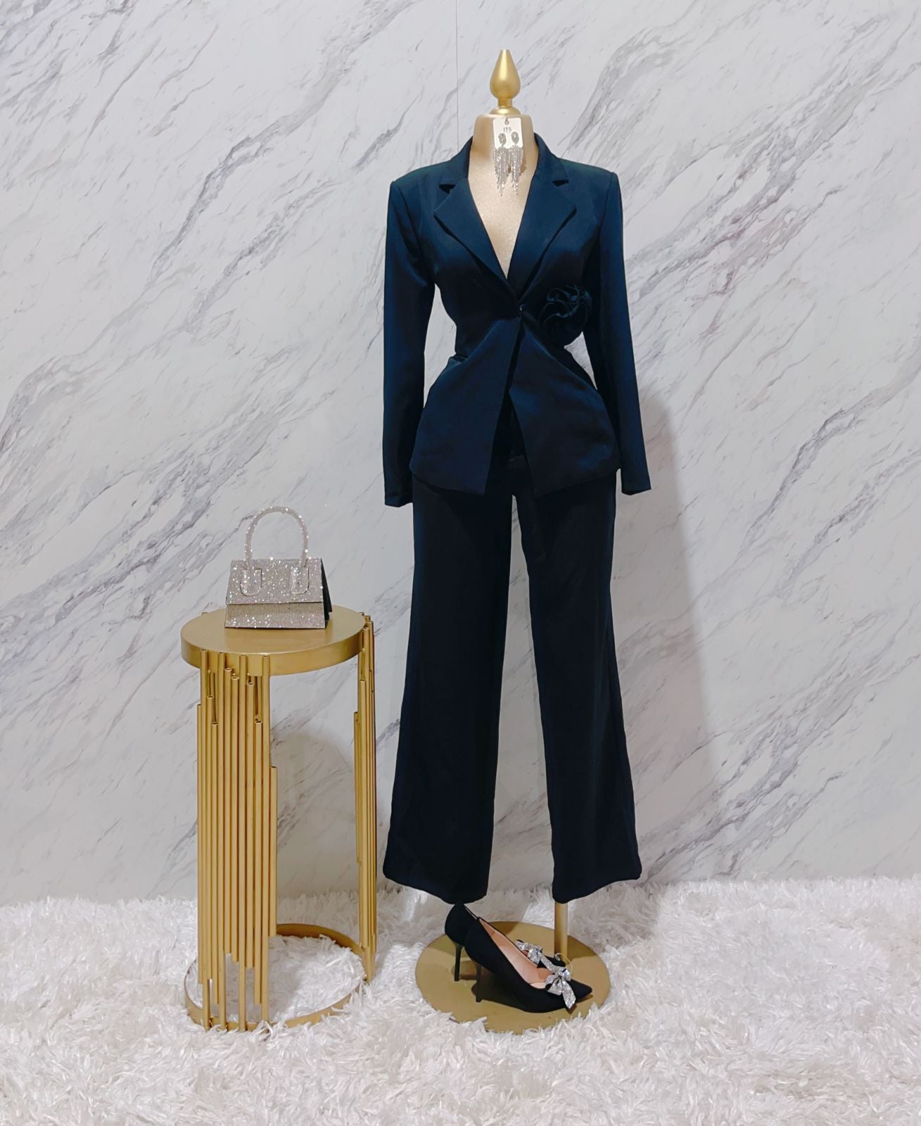 Set Blazer Pantalon Lazo Negro