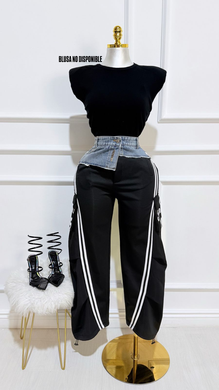 Pantalon Negro 15 Mezclilla