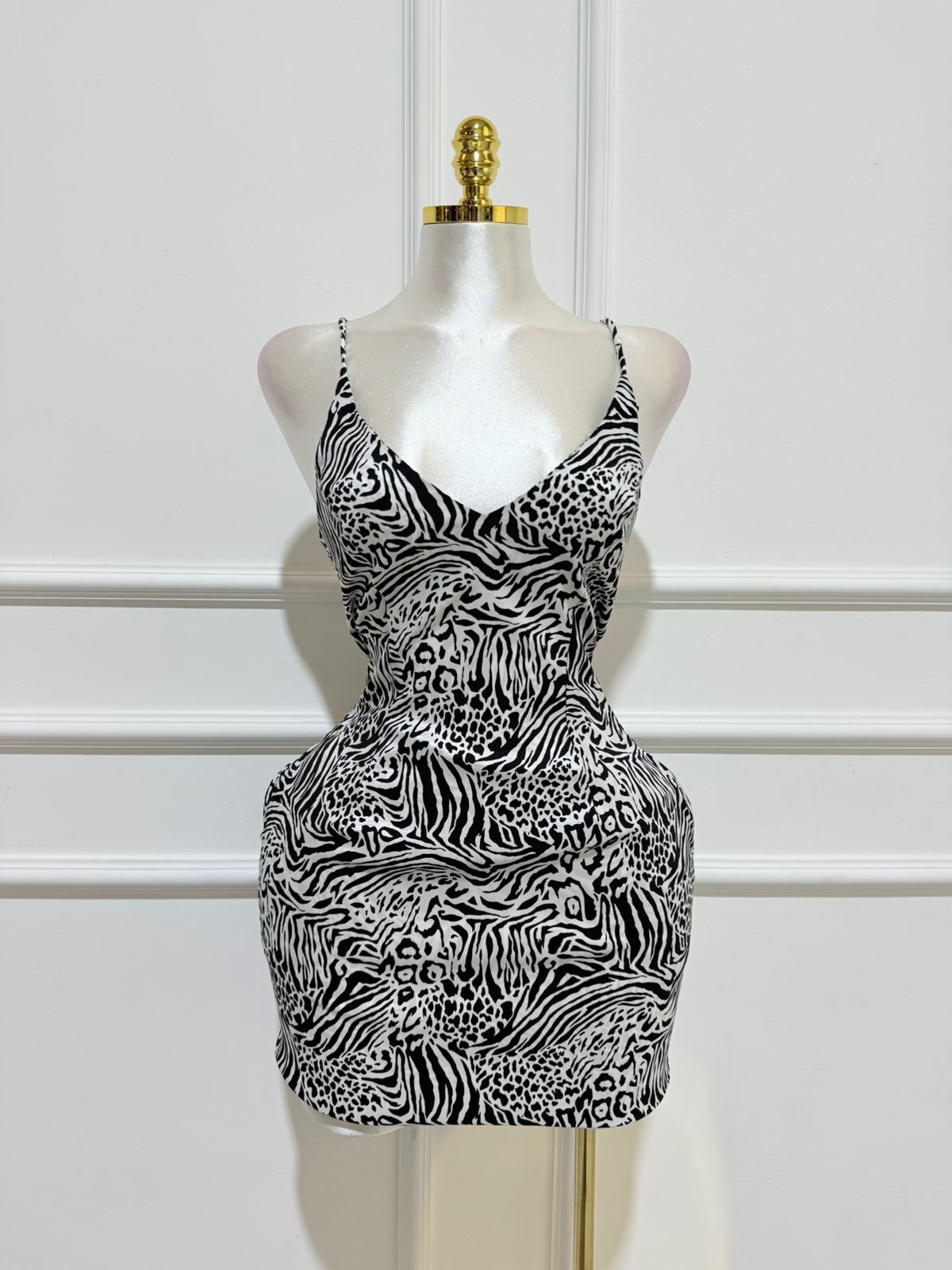 Vestido Blanco Negro