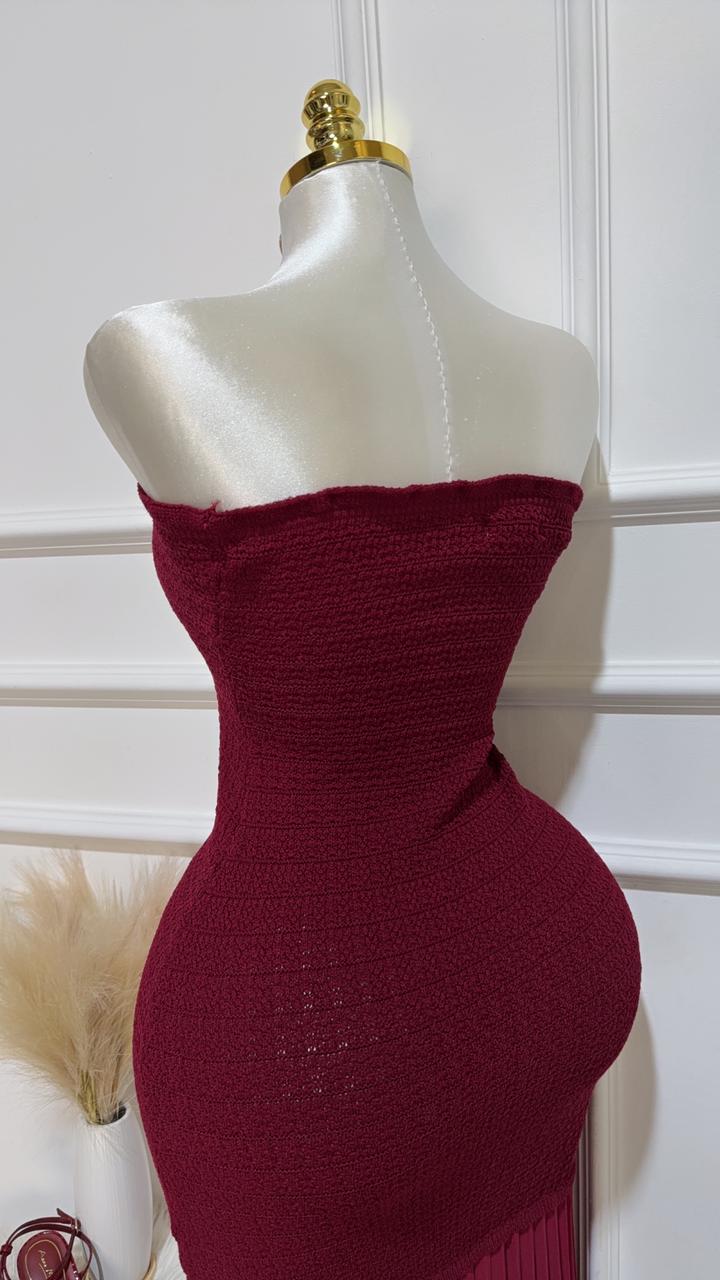Vestido Largo Burgundy