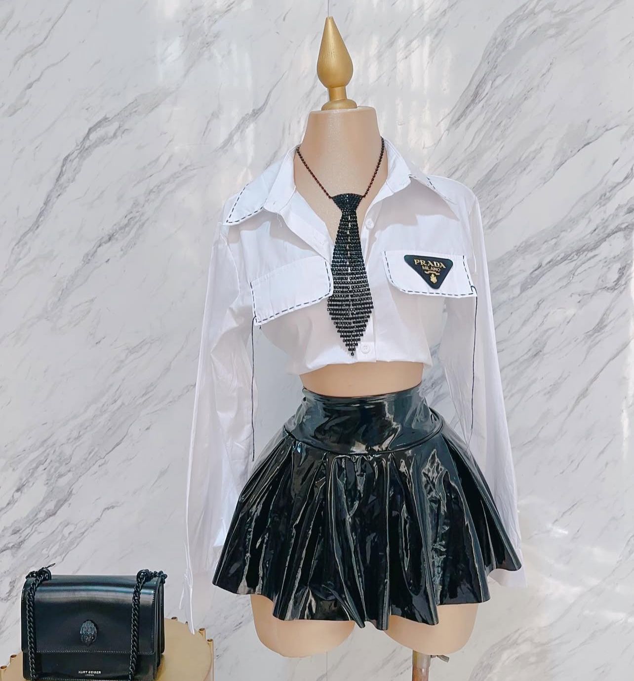 Blusa Top Botones Prada