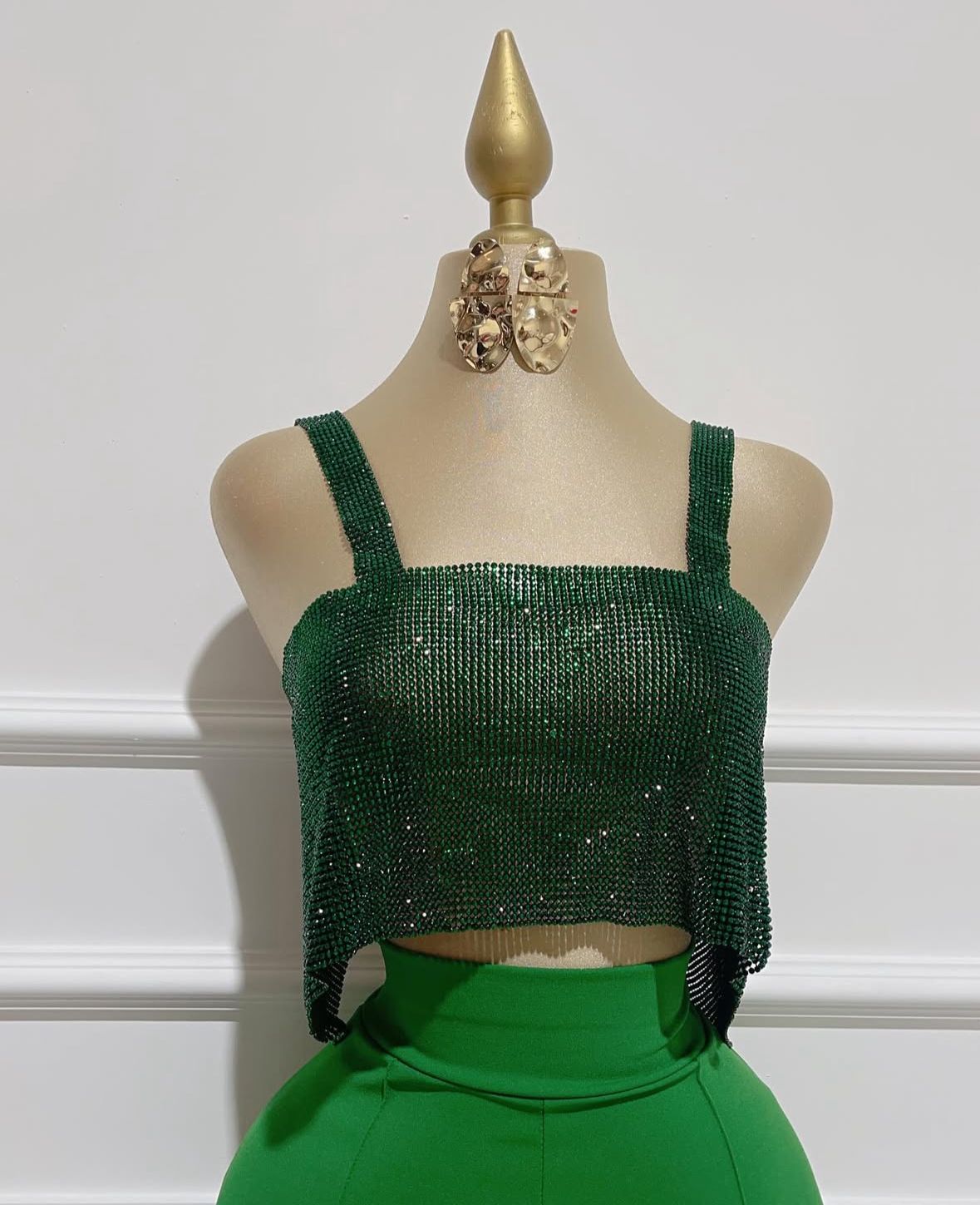 Top Metalico Verde Piedras