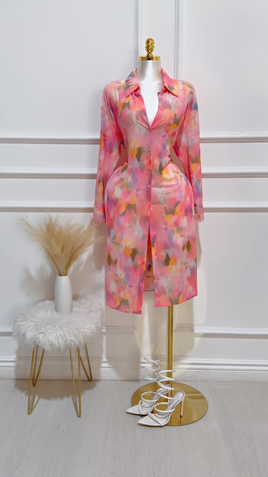 Set Camisa Maxi Pantalon Rosa Combo