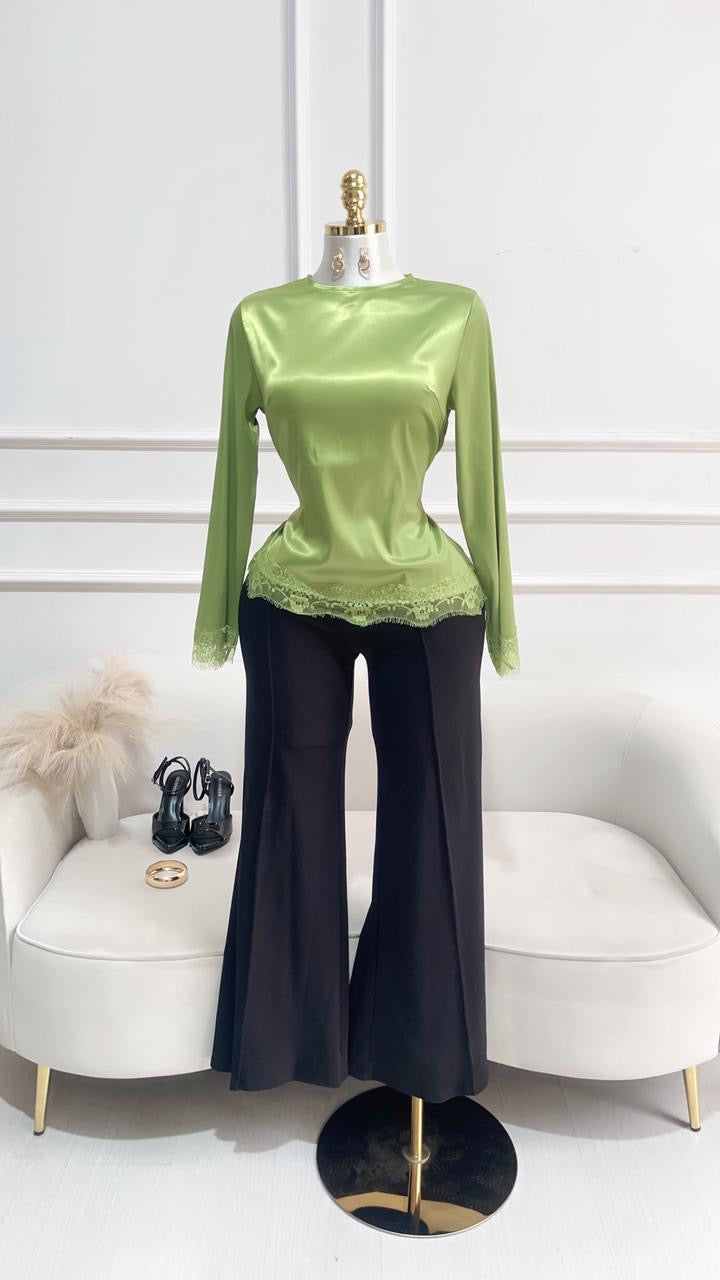 BLUSA SATIN VERDE