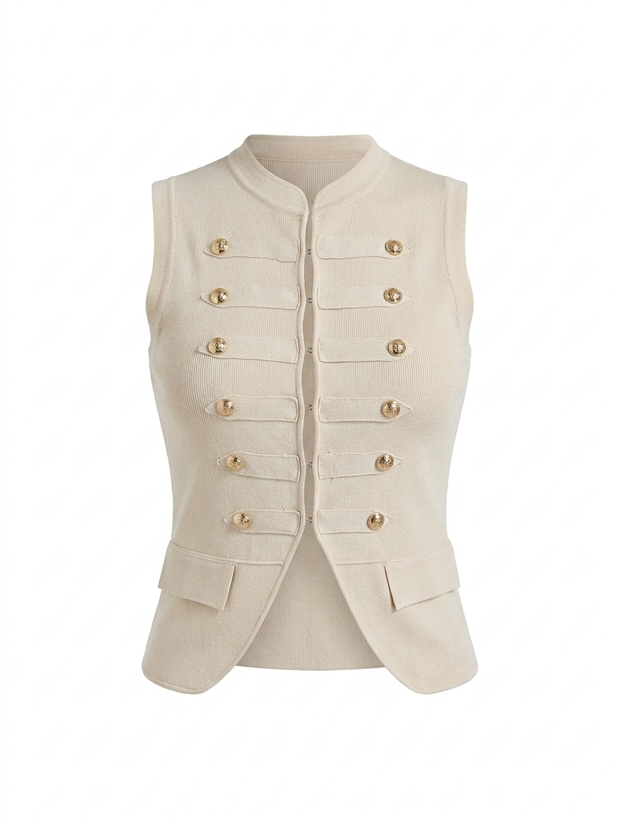 BLUSA BEIGE BOTONES