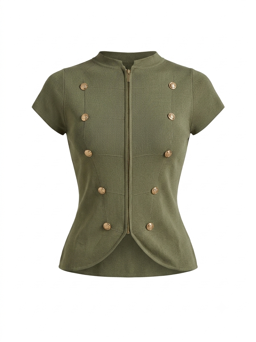 BLUSA VERDE BOTONES