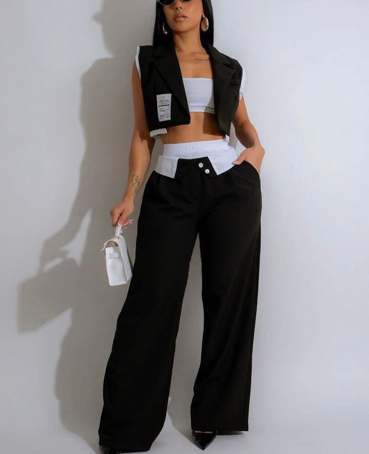 Set Chaleco/Pantalon Negro