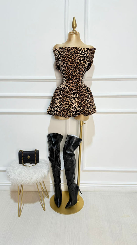 Vestido Leopardo Globo