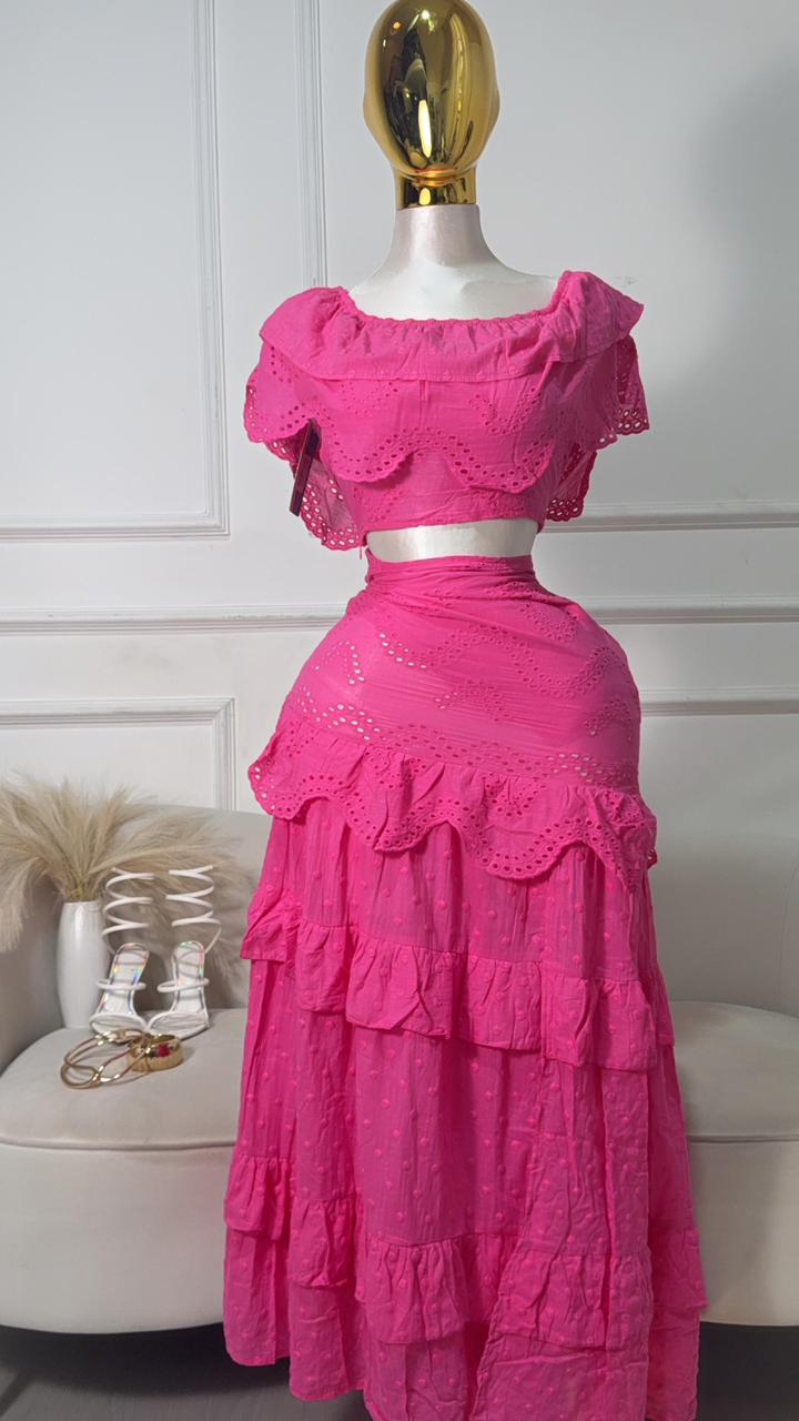SET TEJIDO FUCSIA