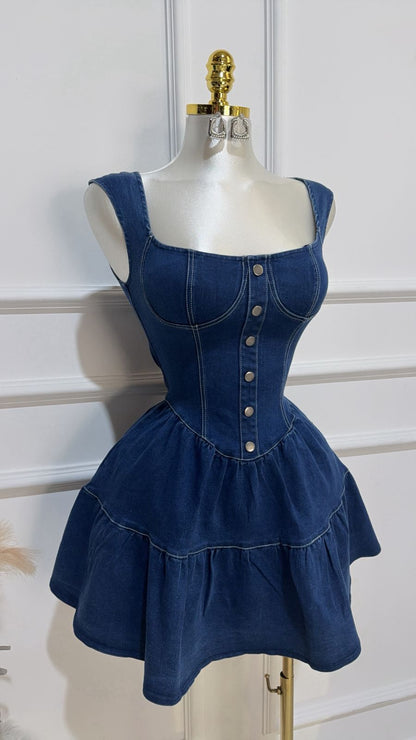 Vestido Corto Mezclilla