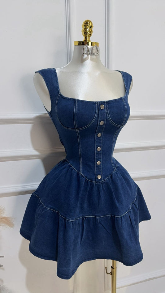 Vestido Corto Mezclilla