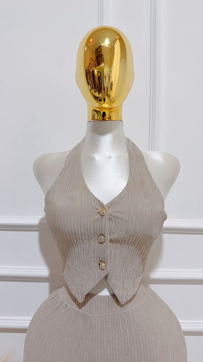 Set Plisado Khaki
