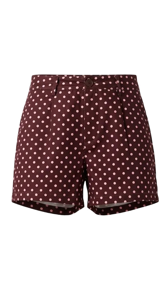 Short cafe lunares rosas