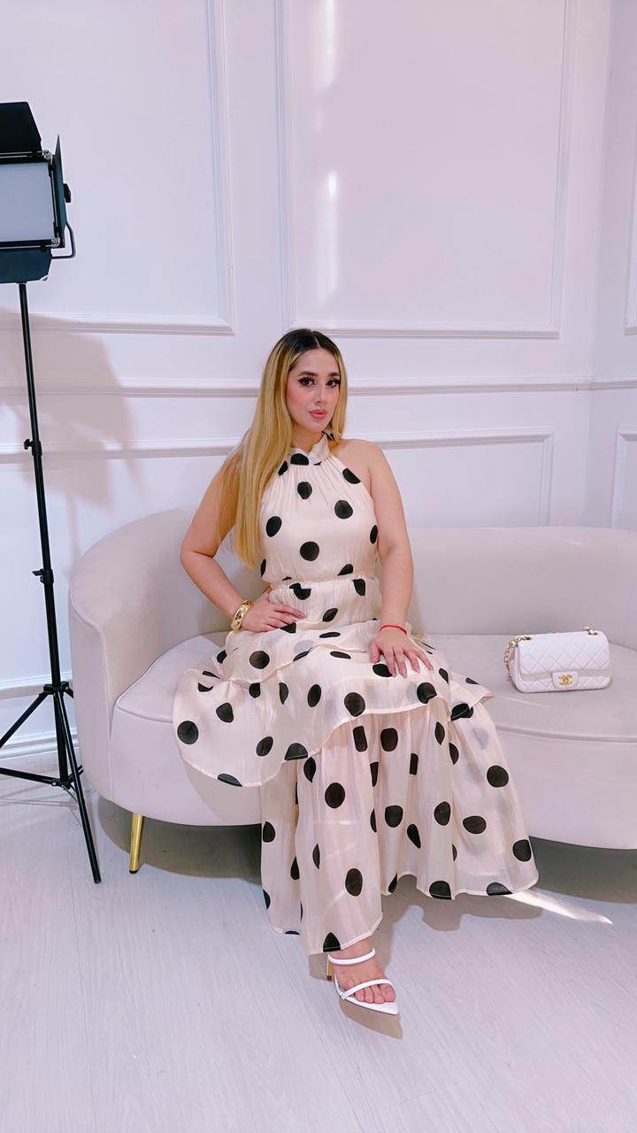 Vestido Halter de Lunares