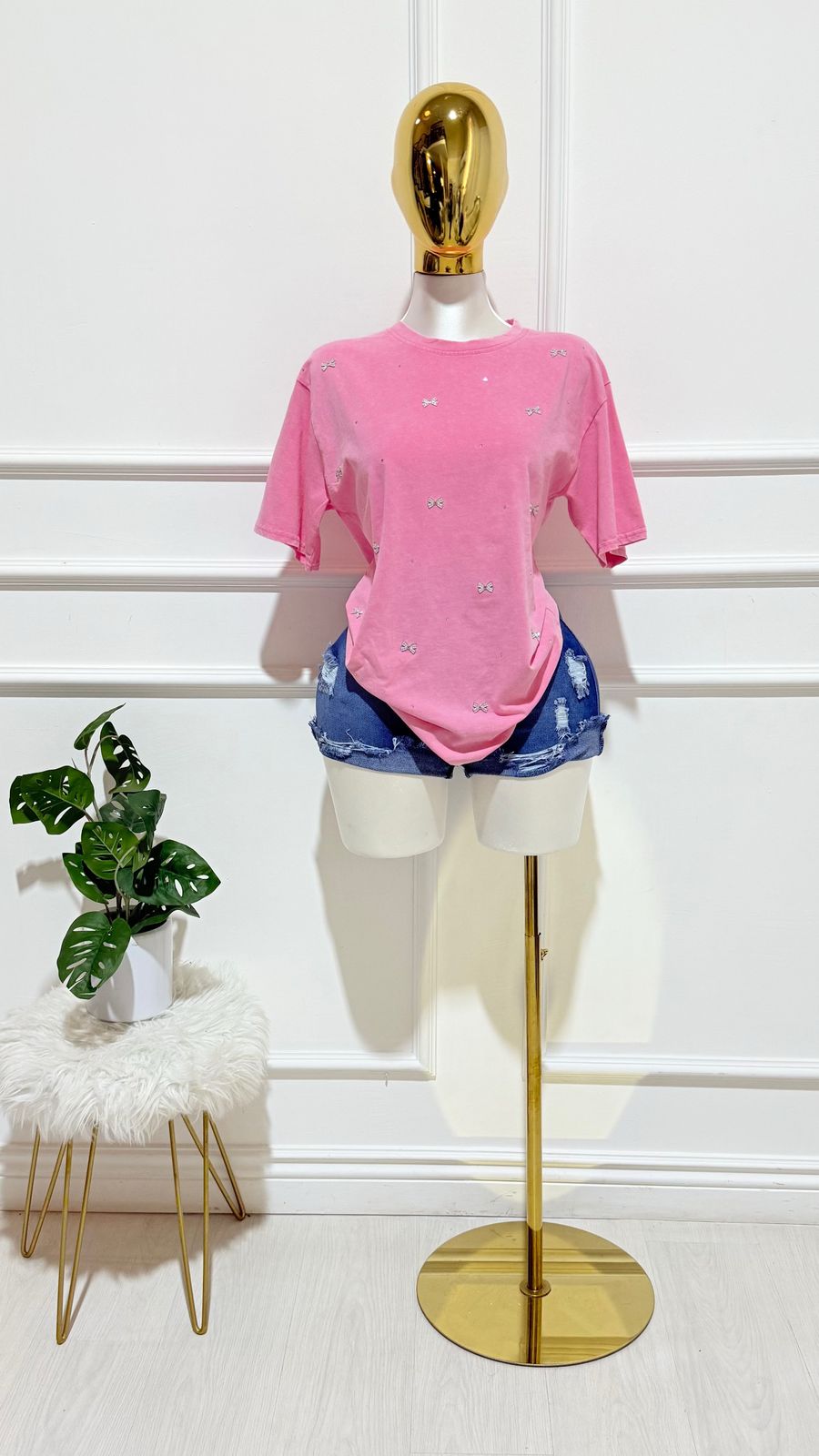 Playera Dama Rosa Oversized