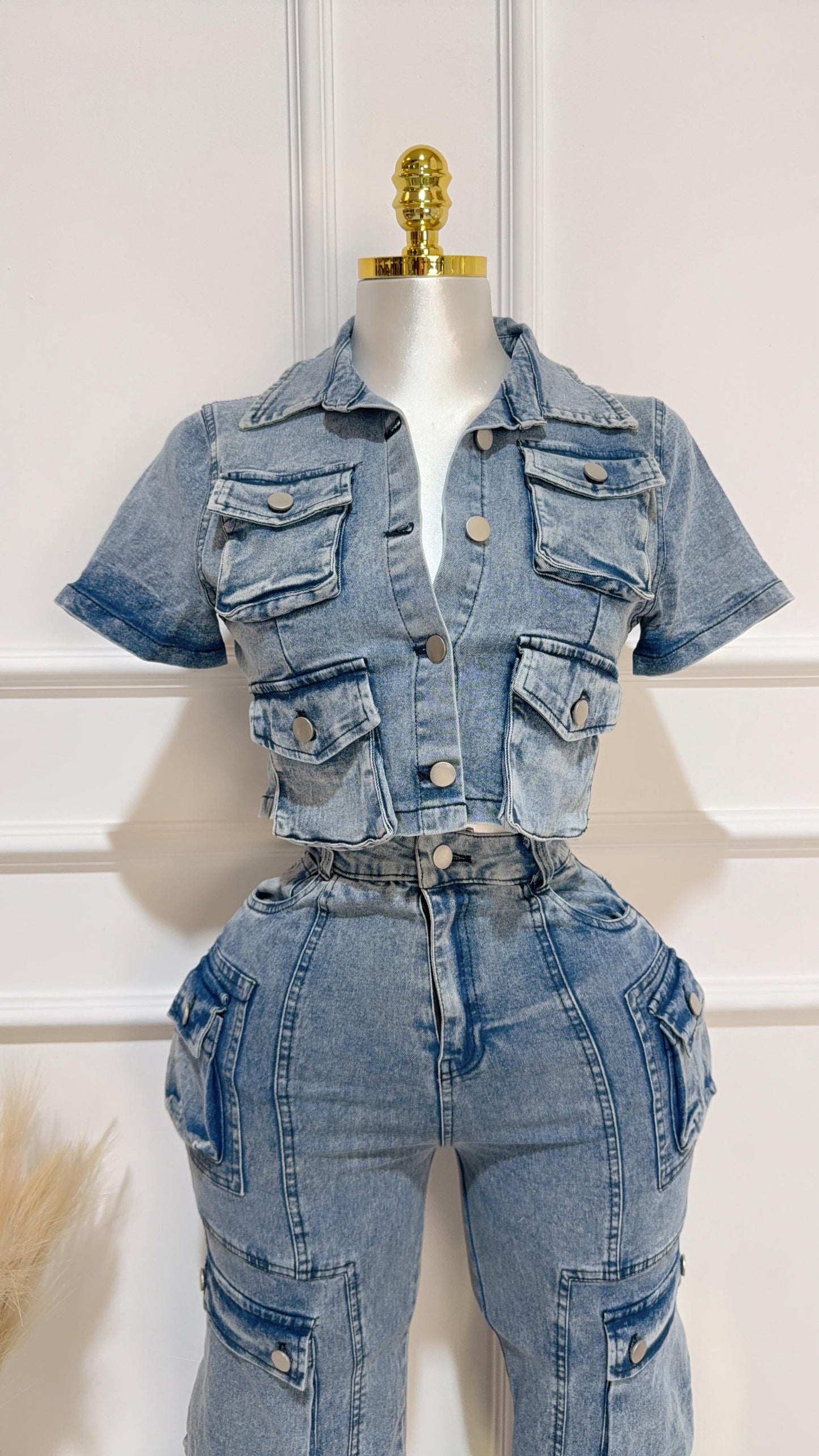 Blusa mezclilla Botones