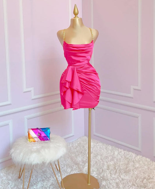 Vestido Rosa Satin