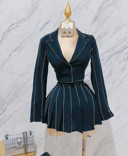Conjunto Negro Bolero Falda