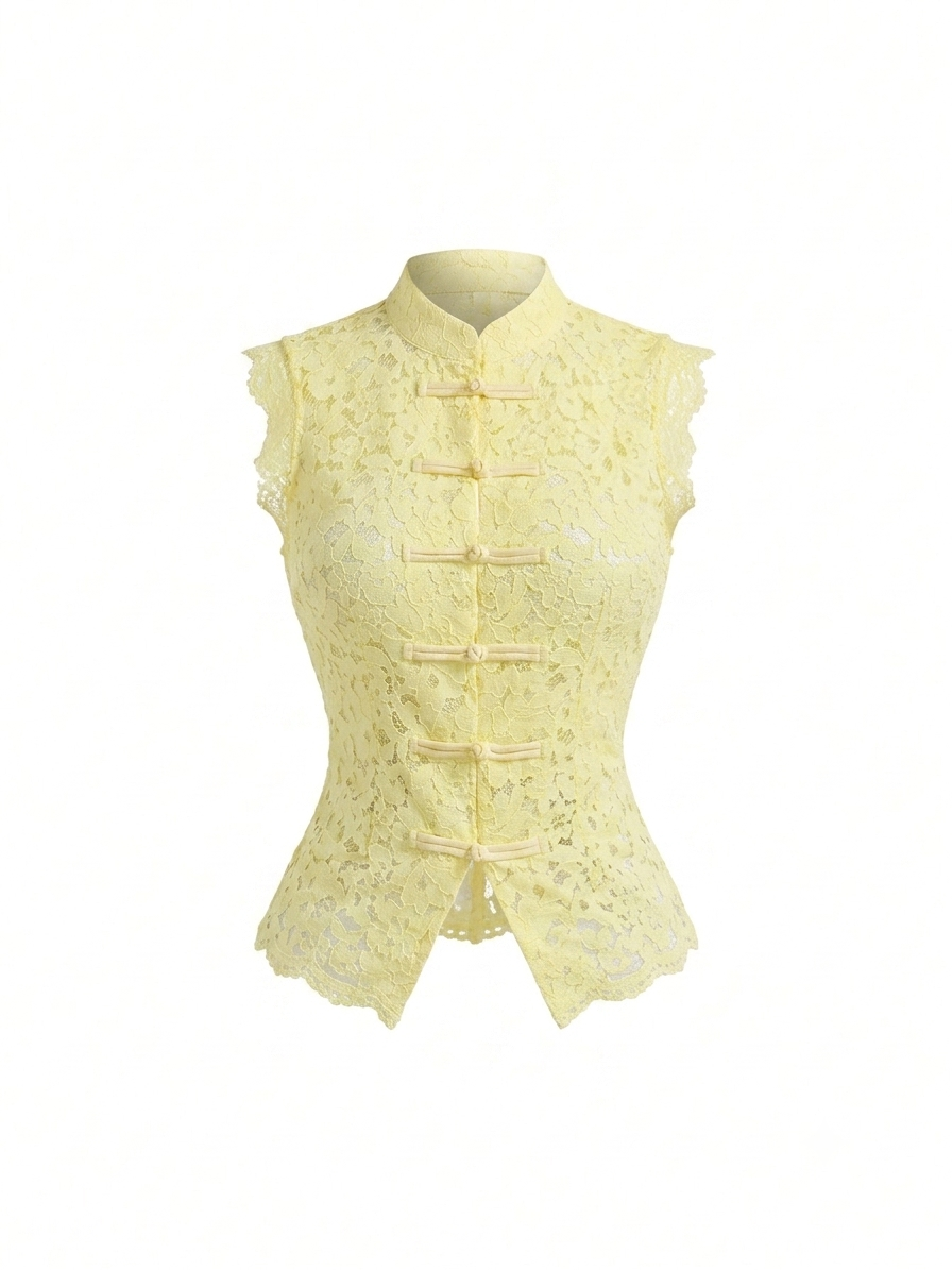BLUSA AMARILLA ENCAJE