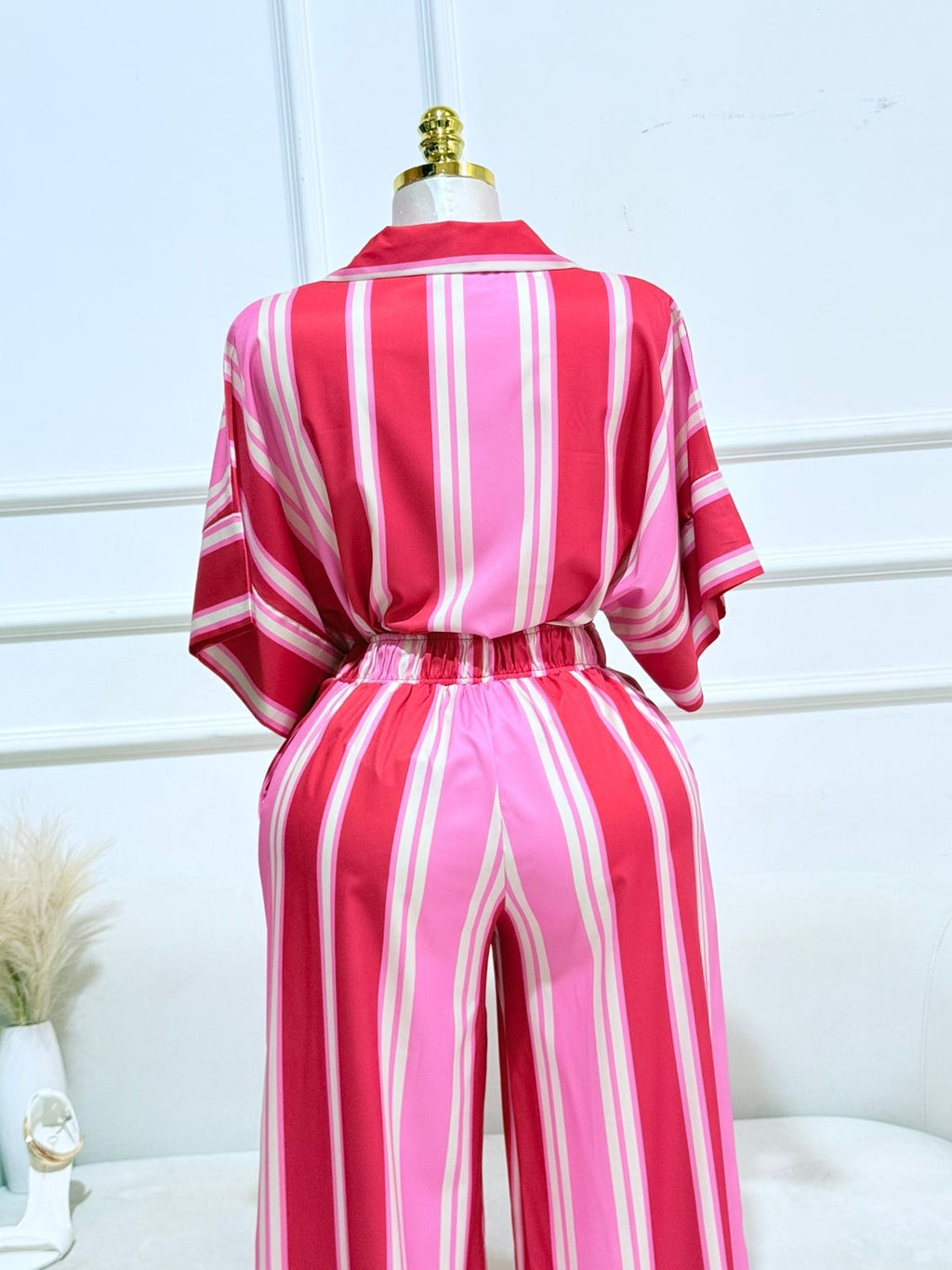 CONJUNTO PANTALÓN RAYAS ROSA