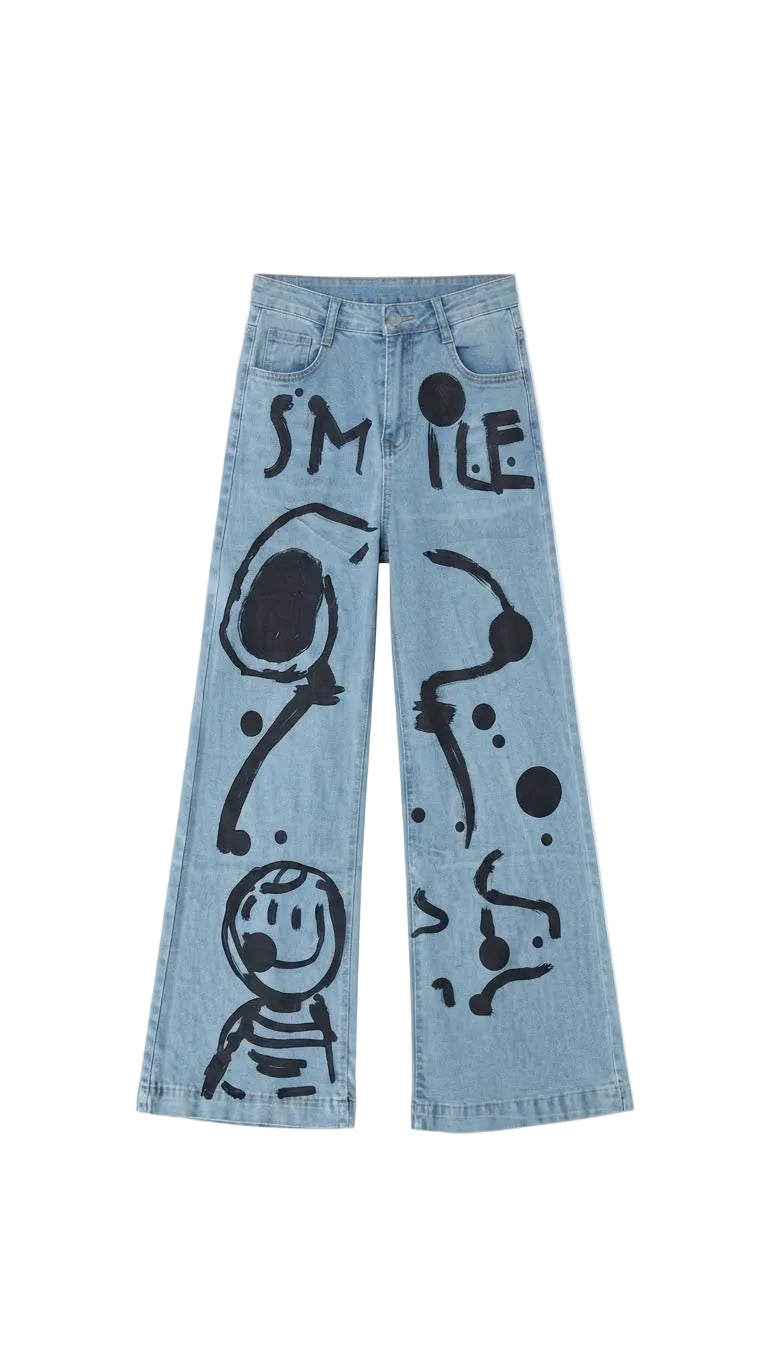 PANTALON MEZCLILLA DIBUJO