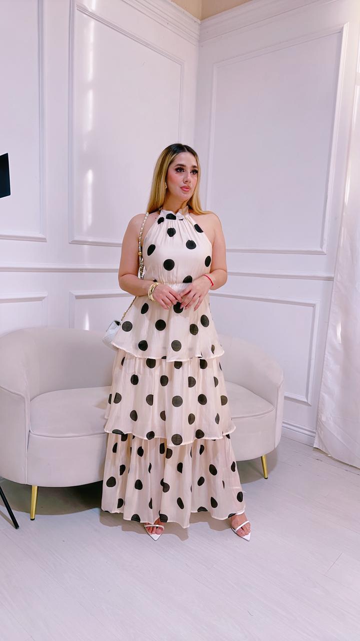 Vestido Halter de Lunares