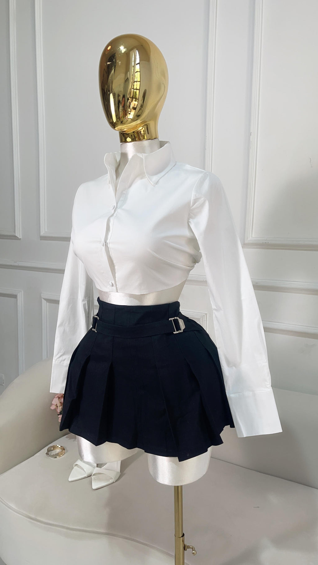 BLUSA BLANCA BOTONES ML