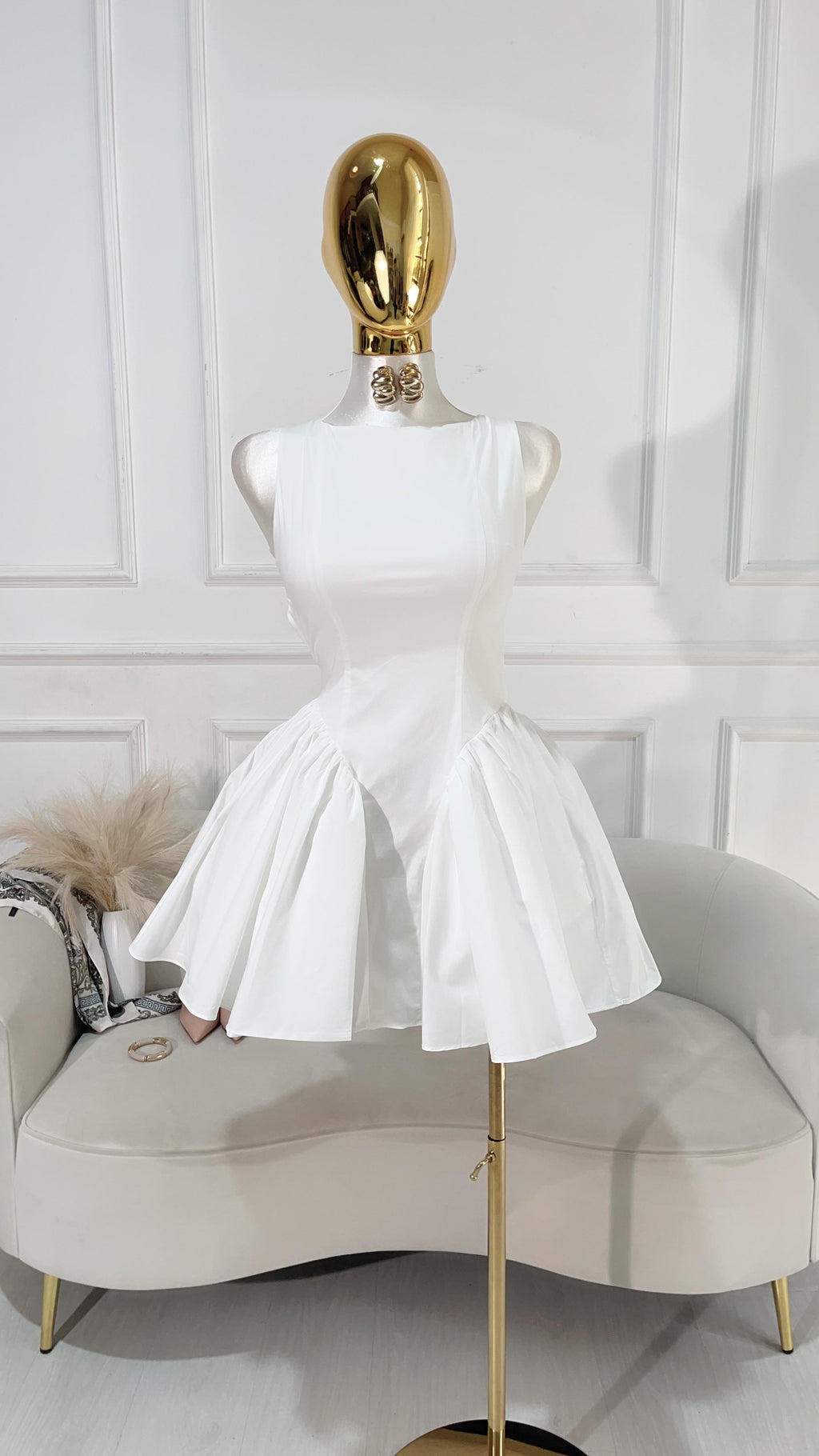 VESTIDO BLANCO LISTON ATRAS