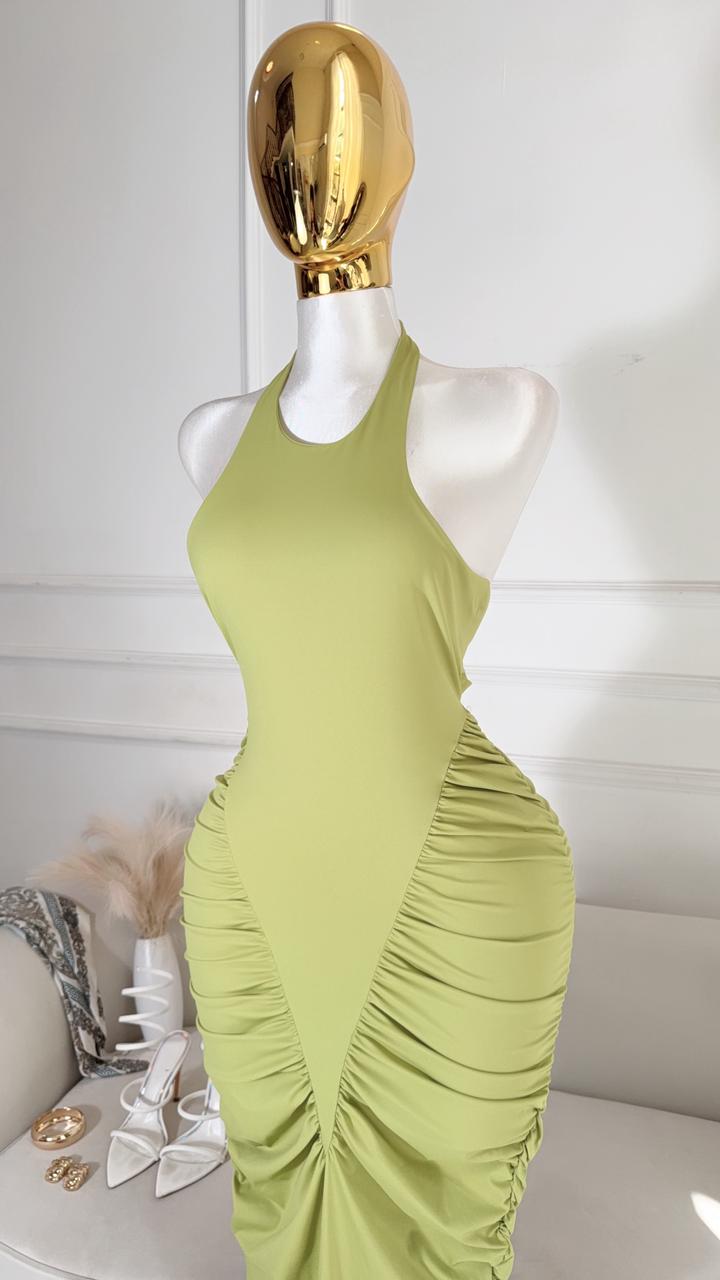 Vestido Verde Con Tirante