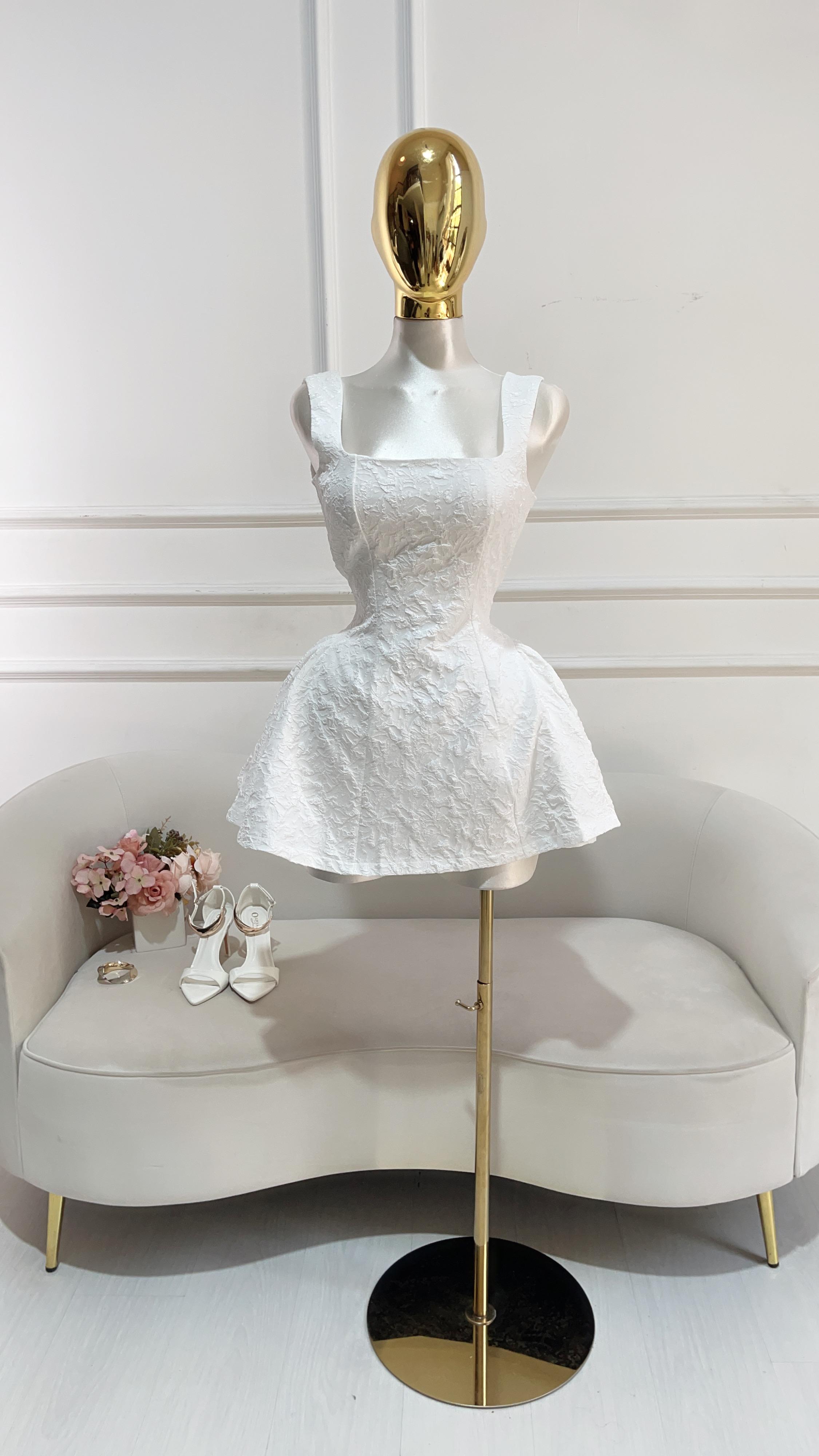 VESTIDO BLANCO CORTO TIRANTES