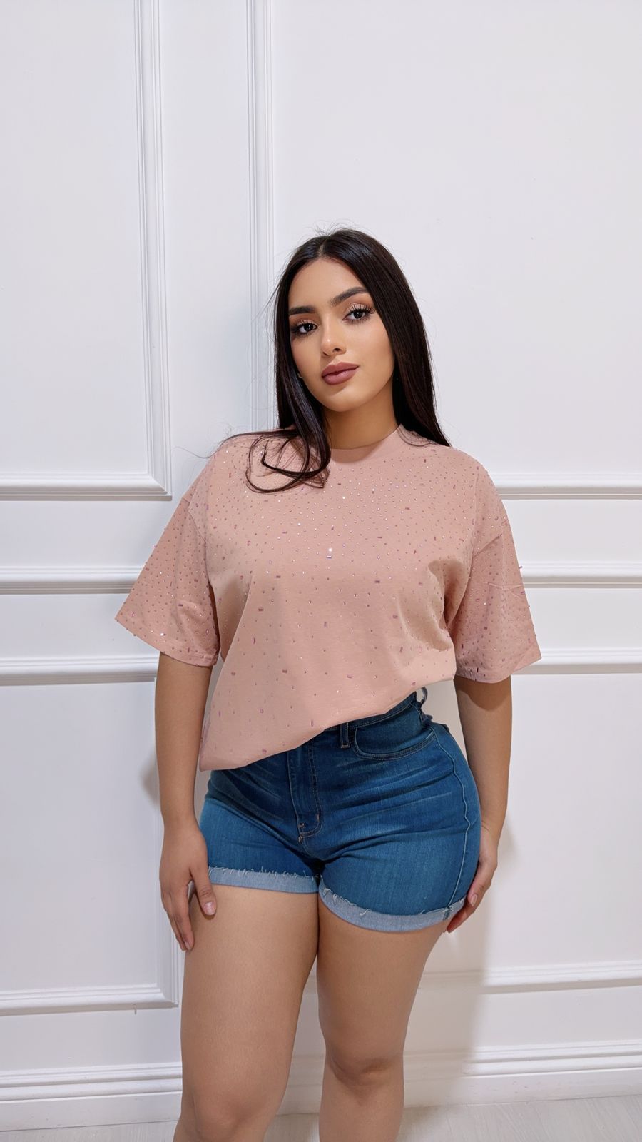 Playera Dama Oversized Rosa