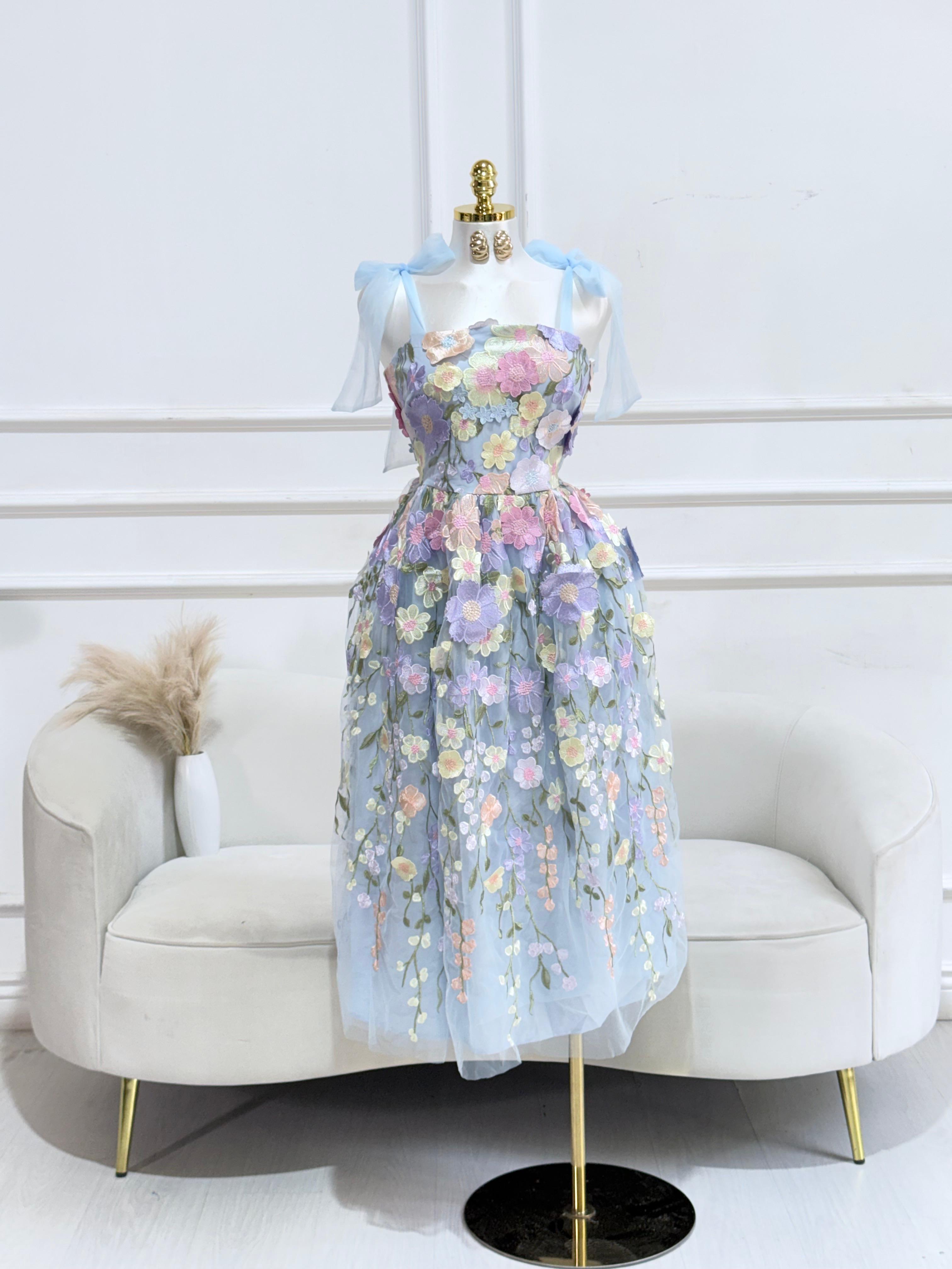 VESTIDO LILA FLOREADO